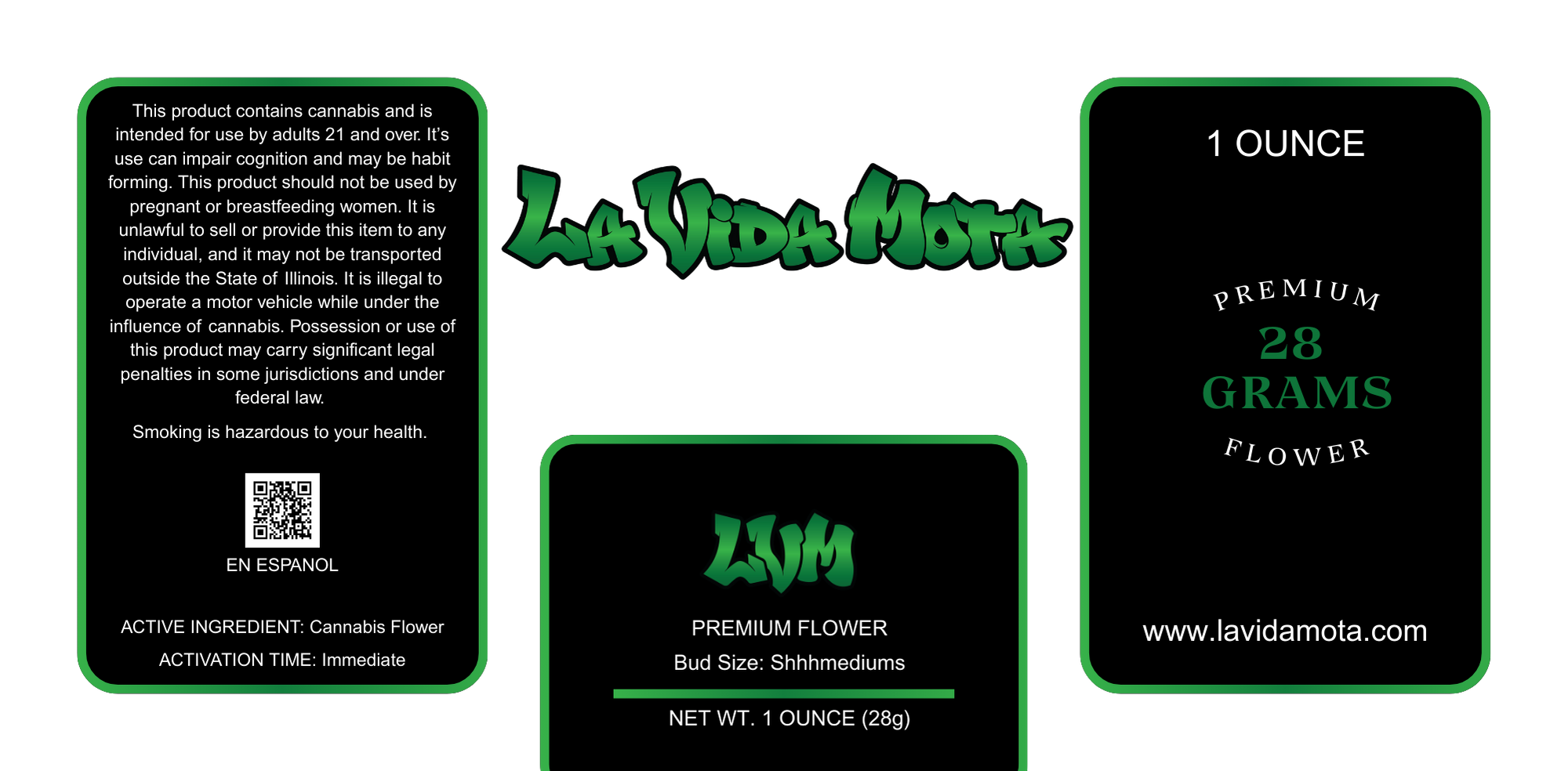 La Vida Mota - 1oz Jar label